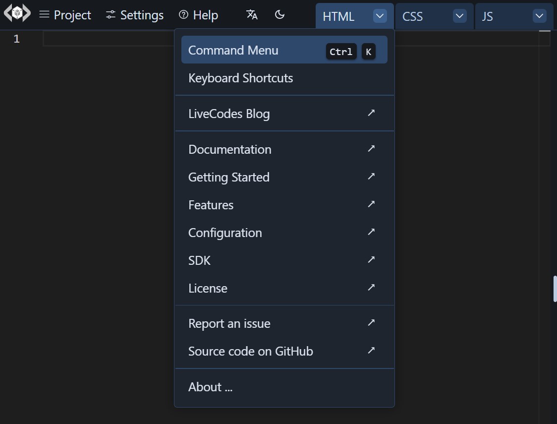 Open Command Menu from UI